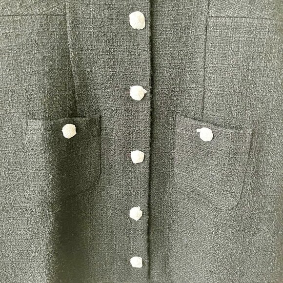 J Crew Sophia sleeveless dress with jewel buttons in black Size 8 - Picture 9 of 11